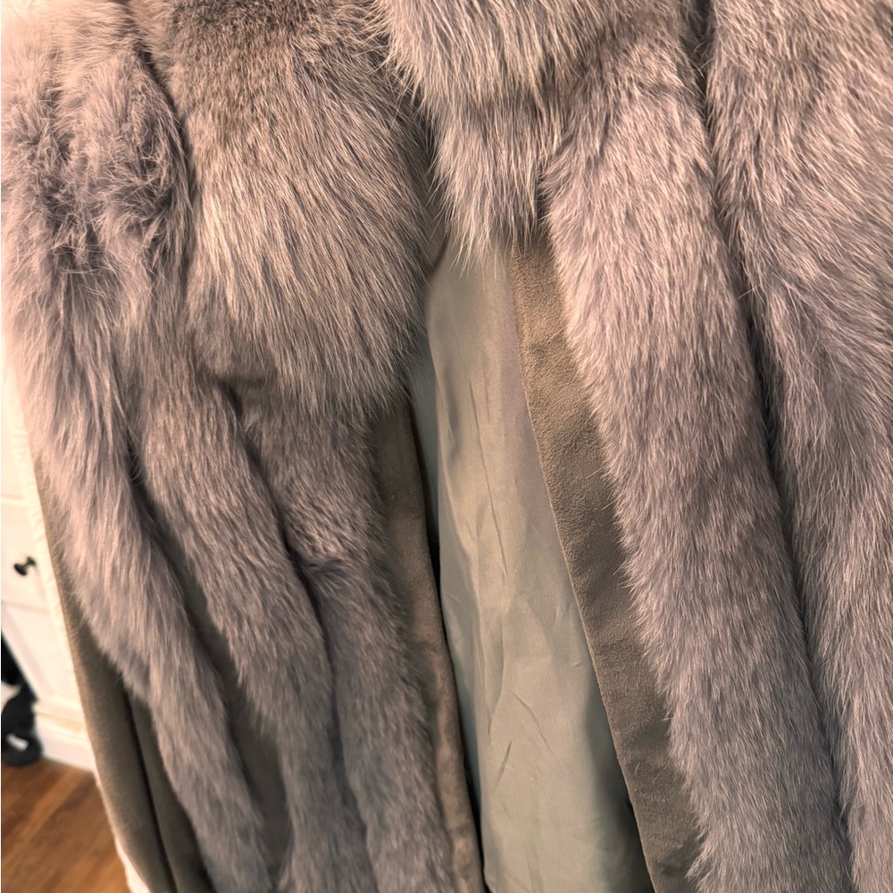 Luxurious Gray Fur Coat